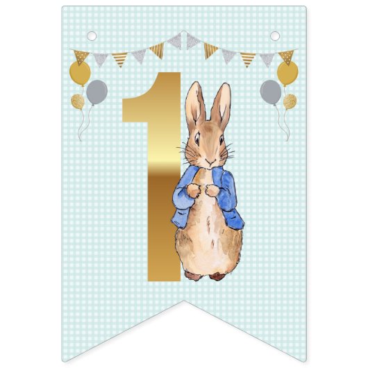 Peter the Rabbit First Birthday Vlaggetjes (Eerste vlag)