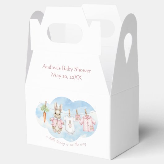 Peter the Rabbit Girl Clothesline Baby Shower Bedankdoosjes (Geopend)