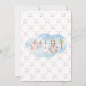 Peter the Rabbit Girl Clothesline Baby Shower  Bedankkaart (Achterkant)