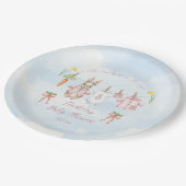 Peter the Rabbit Girl Clothesline Baby Shower  Pap Papieren Bordje (Gekanteld)