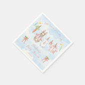 Peter the Rabbit Girl Clothesline Baby Shower  Pap Servet (Hoek)