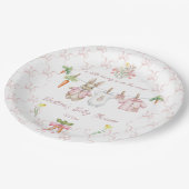 Peter the Rabbit Girl Clothesline Baby Shower Papieren Bordje (Gekanteld)