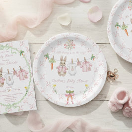 Peter the Rabbit Girl Clothesline Baby Shower  Papieren Bordje