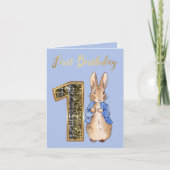 Peter the Rabbit Gold 1st Birthday (Voorkant)