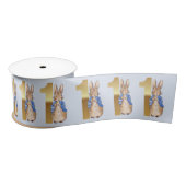 Peter the Rabbit Gold 1st Birthday Number One Satijnen Lint (Spoel)