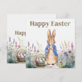Peter the Rabbit Happy Easter Bedankkaart (Voorkant / Achterkant)
