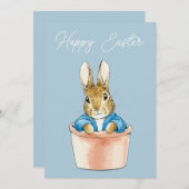 Peter the Rabbit Happy Easter Feestdagenkaart (Voorkant / Achterkant)
