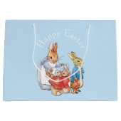 Peter the rabbit Happy Easter greeting Groot Cadeauzakje (Voorkant)