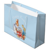 Peter the rabbit Happy Easter greeting Groot Cadeauzakje (Voorkant Gekanteld)