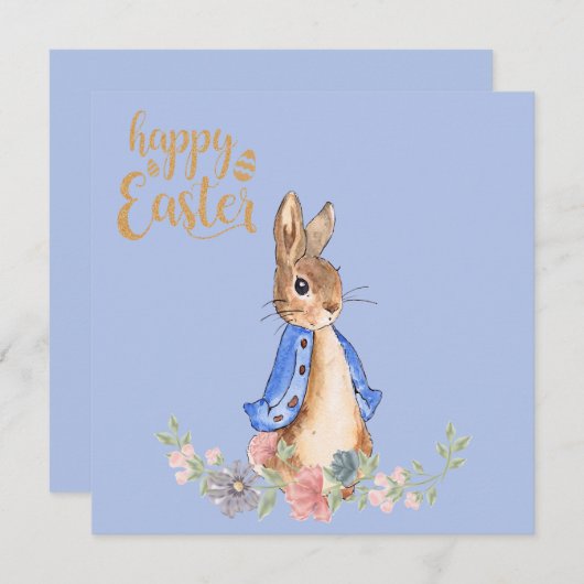 Peter the Rabbit Happy Easter Kaart (Voorkant / Achterkant)