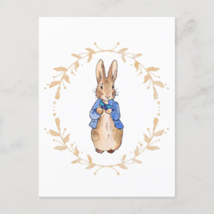 Peter the Rabbit Holding a Blue Butterfly Briefkaart