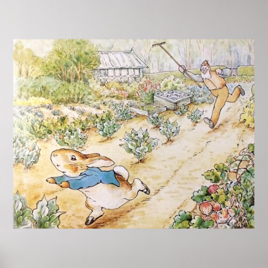 Peter the Rabbit in Mr Mc Gregor's Garden Poster (Voorkant)