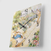 Peter the Rabbit in Mr Mc Gregor's Garden Vierkante Klok (Hoek)