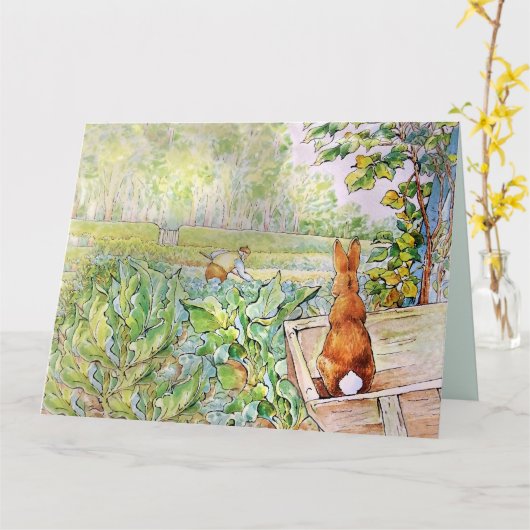 Peter the Rabbit in Mr Mc Gregor's Vegie Garden Kaart (Gele Bloem)