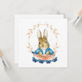 Peter the Rabbit in Pot met Blue Butterflies Kaart (Voorkant / Achterkant in situ)