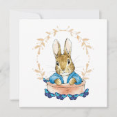 Peter the Rabbit in Pot met Blue Butterflies Kaart (Voorkant)