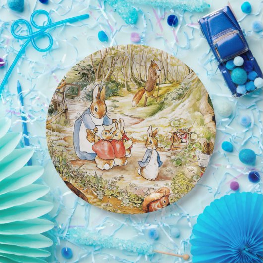 Peter the Rabbit in the Bossen Papieren Bordje (Feest)