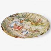 Peter the Rabbit in the Bossen Papieren Bordje (Gekanteld)