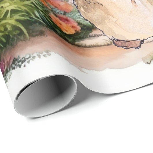 Peter the Rabbit in zijn tuin Cadeaupapier (Rol Hoek)