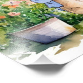 Peter the Rabbit in zijn tuin Foto Afdruk (Hoek)