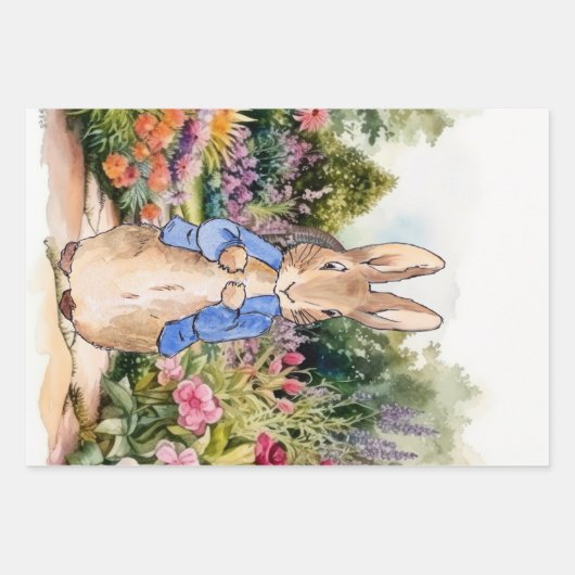 Peter the Rabbit in zijn tuin Inpakpapier Vel (Voorkant 2)