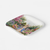 Peter the Rabbit in zijn tuin Papieren Bordje (Gebogen)