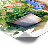 Peter the Rabbit in zijn tuin Poster (Hoek)