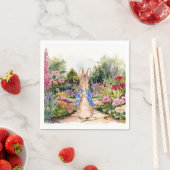 Peter the Rabbit in zijn tuin Servet (Insitu)