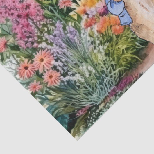 Peter the Rabbit in zijn tuin Tissuepapier (Detail)