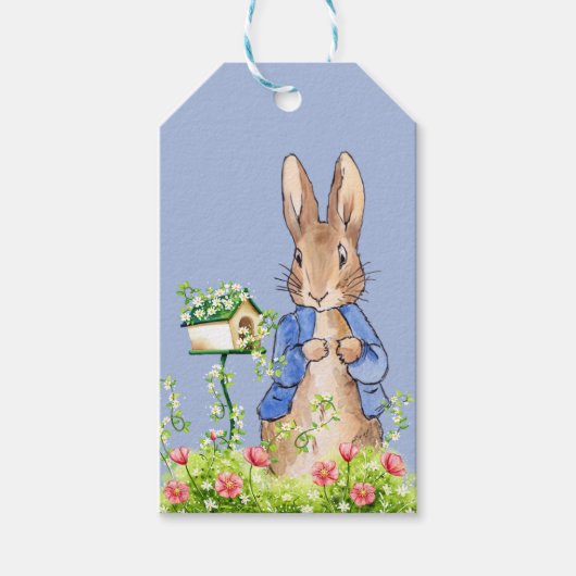 Peter the Rabbit in Zijne Garden Cadeaulabel (Voorkant)
