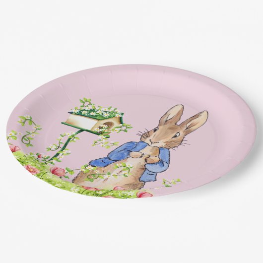 Peter the Rabbit in Zijne Garden Papieren Bordje (Gekanteld)