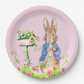Peter the Rabbit in Zijne Garden Papieren Bordje (Voorkant)