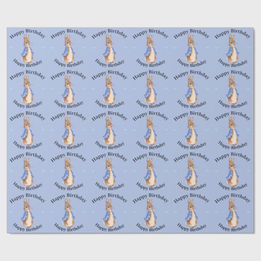Peter the Rabbit met Blue Background Cadeaupapier (Vlak)
