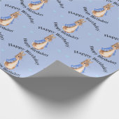Peter the Rabbit met Blue Background Cadeaupapier (Hoek)