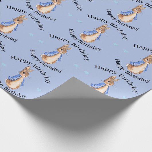 Peter the Rabbit met Blue Background Cadeaupapier (Hoek)