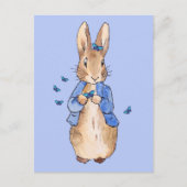 Peter the Rabbit met Blue Butterflies Briefkaart (Voorkant)