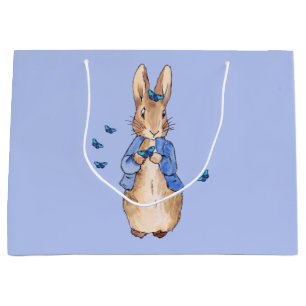 Peter the Rabbit met Blue Butterflies Groot Cadeauzakje