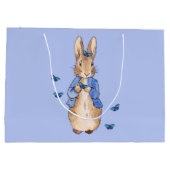 Peter the Rabbit met Blue Butterflies Groot Cadeauzakje (Achterkant)