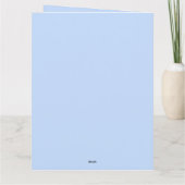 Peter the Rabbit met Blue Leafy Wreath Kaart (Achterkant)