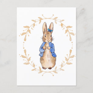 Peter the Rabbit met een blauwe vlinder Briefkaart