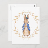 Peter the Rabbit met een blauwe vlinder Briefkaart (Voorkant / Achterkant)
