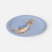 Peter the Rabbit met Floral Wreath Papieren Bordje (Gekanteld)
