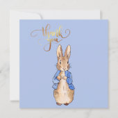 Peter the Rabbit met Gold Dank je wel Bedankkaart (Voorkant)