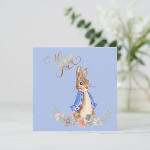 Peter the Rabbit met Gold Dank je wel Bedankkaart