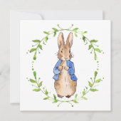 Peter the Rabbit met Green leaf Wreath Kaart (Voorkant)