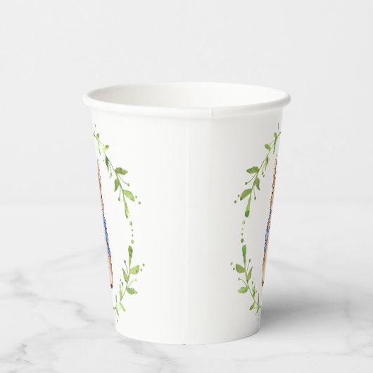 Peter the Rabbit met Green leaf Wreath Papieren Bekers (Rechts)