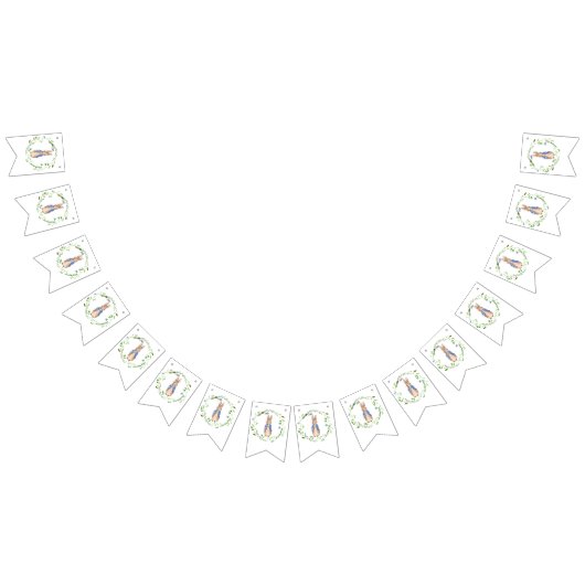 Peter the Rabbit met Green leaf Wreath Vlaggetjes (Alle)