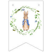 Peter the Rabbit met Green leaf Wreath Vlaggetjes (Eerste vlag)