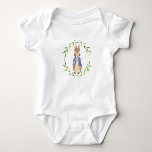 Peter the Rabbit met Green Leafy Wreath Romper (Voorkant)
