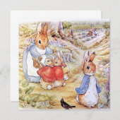 Peter the Rabbit met Josephine Bunny in de Bossen Bedankkaart (Voorkant / Achterkant)